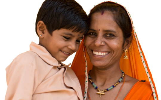 mom carrying her son