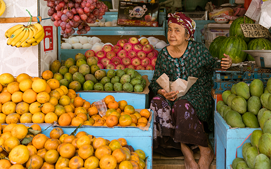 a female fruit seller a female fruit seller