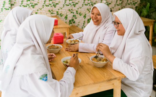 Team lunch in session