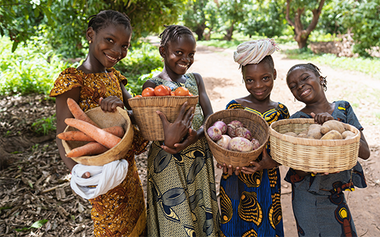 a group of young african girls